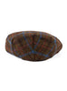 Harris Tweed Flat Cap British Made - Brown Check