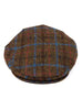 Harris Tweed Flat Cap British Made - Brown Check