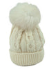 Genuine Sheepskin Bobble Aran Beanie Hat