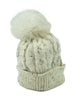 Genuine Sheepskin Bobble Aran Beanie Hat