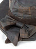 Waxed Cotton Ladies Bow Wide Brim Hat