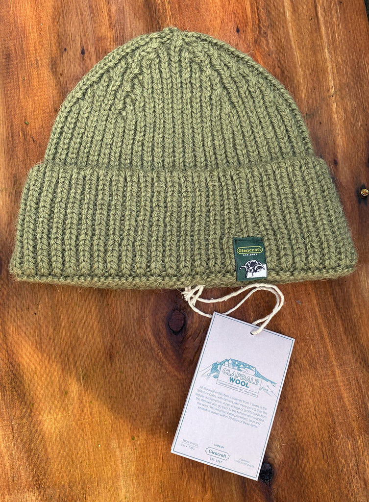 Green Clapdale Wool Traceable Seamless Beanie