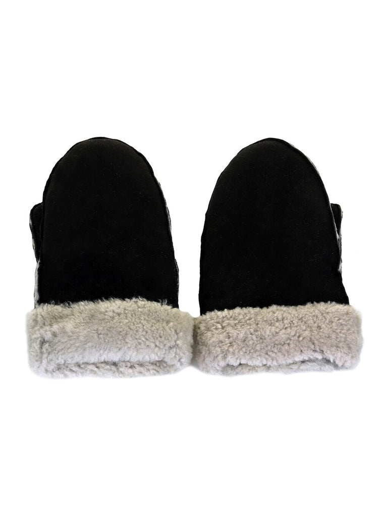 Men's Whole Piece Sheepskin Mittens - Natural Colours