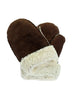 Men's Whole Piece Sheepskin Mittens - Natural Colours