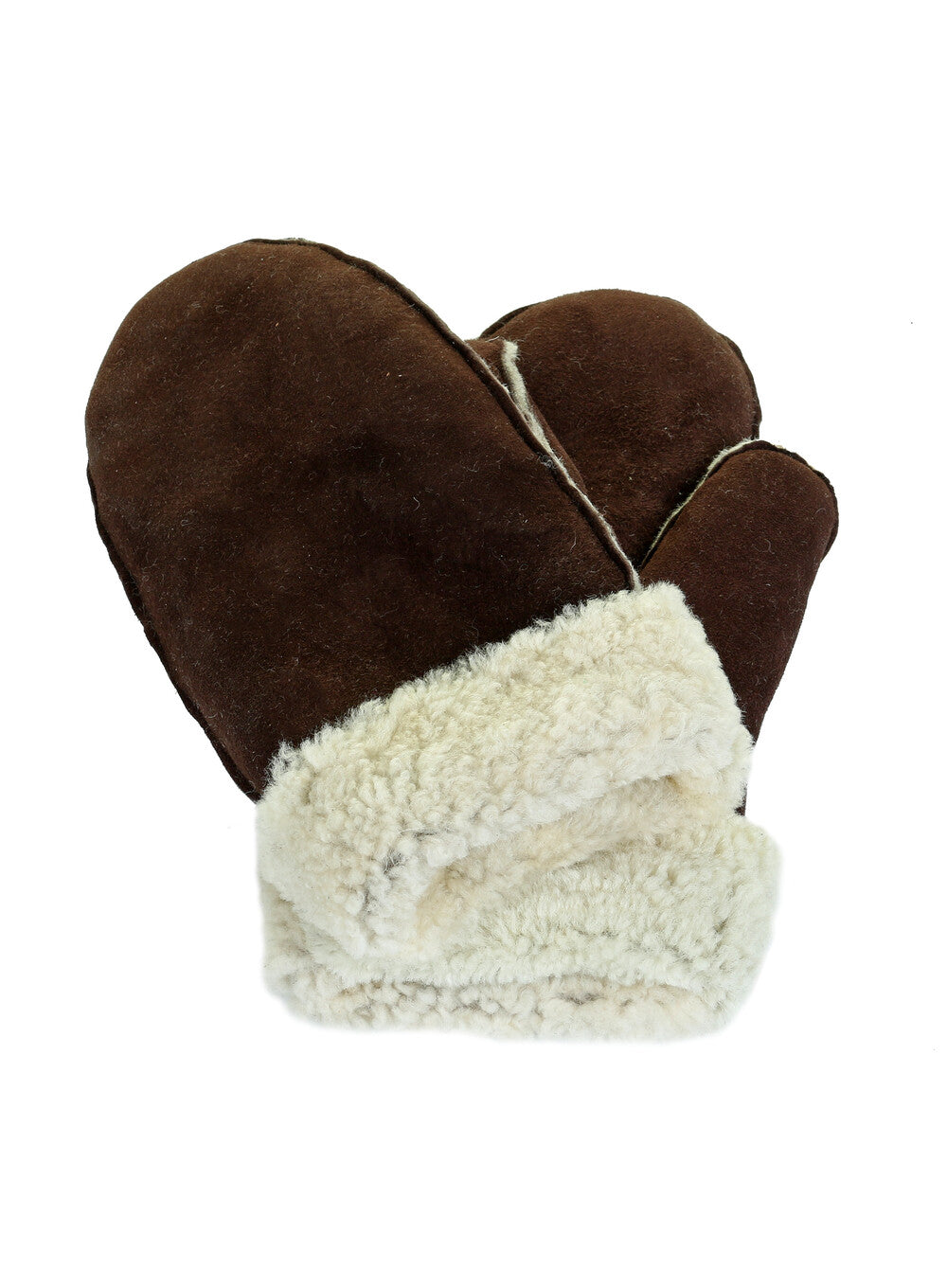 Men's Whole Piece Sheepskin Mittens - Natural Colours