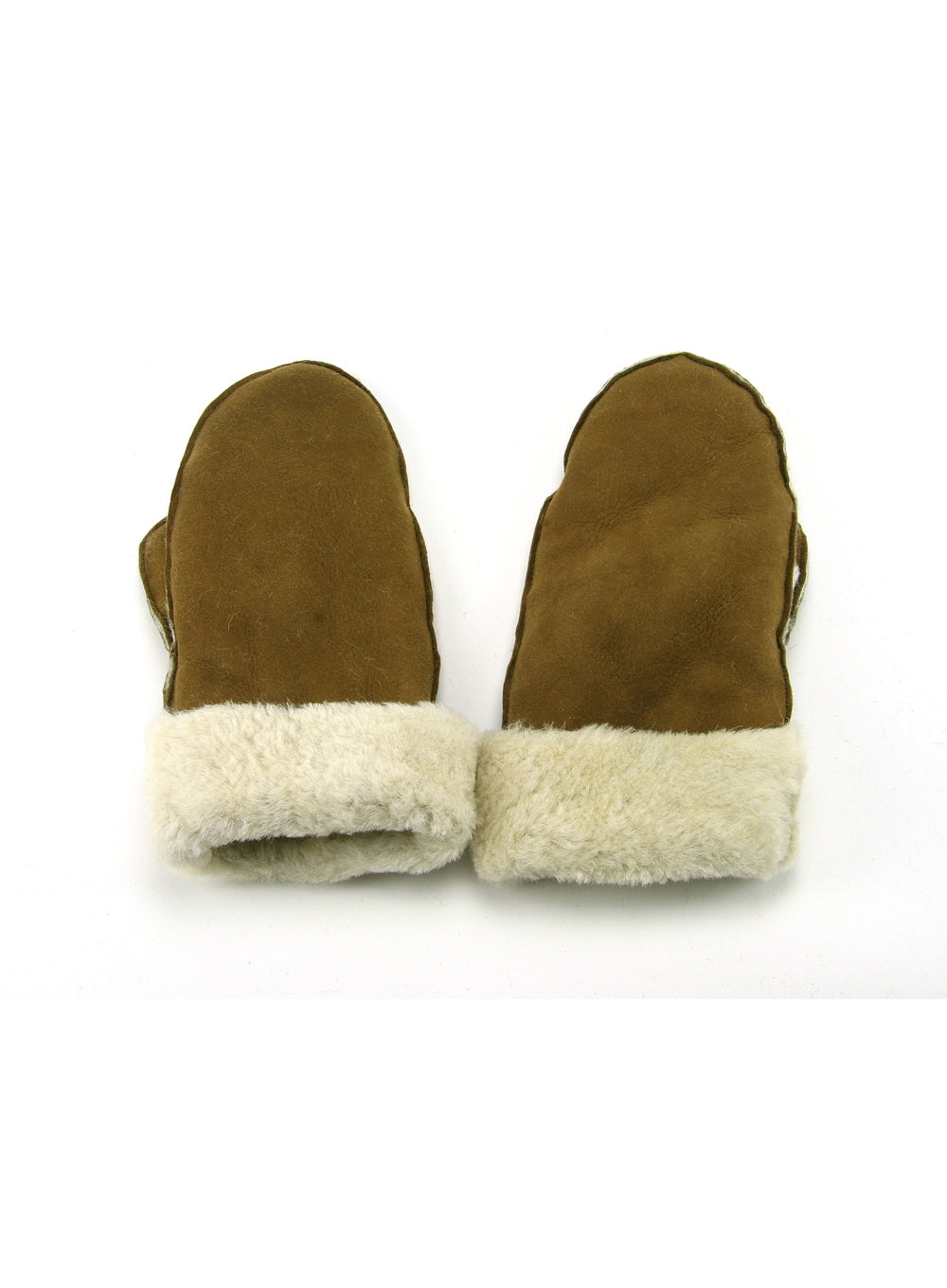 Ladies Whole Piece Sheepskin Mittens - Natural Colours