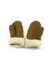 Ladies Whole Piece Sheepskin Mittens - Natural Colours