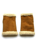 Unisex Hand Sewn Fingerless Lambskin Mittens