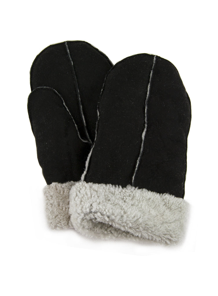 Ladies Pieced Sheepskin Mittens - Natural Colours