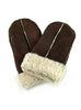 Ladies Pieced Sheepskin Mittens - Natural Colours