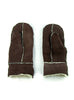 Ladies Pieced Sheepskin Mittens - Natural Colours