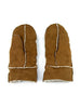 Ladies Pieced Sheepskin Mittens - Natural Colours