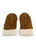 Ladies Pieced Sheepskin Mittens - Natural Colours