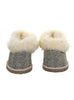 Sheepskin and Tweed Slippers with Sole