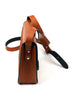 9 Inch Crossbody Saddle Bag Real Leather