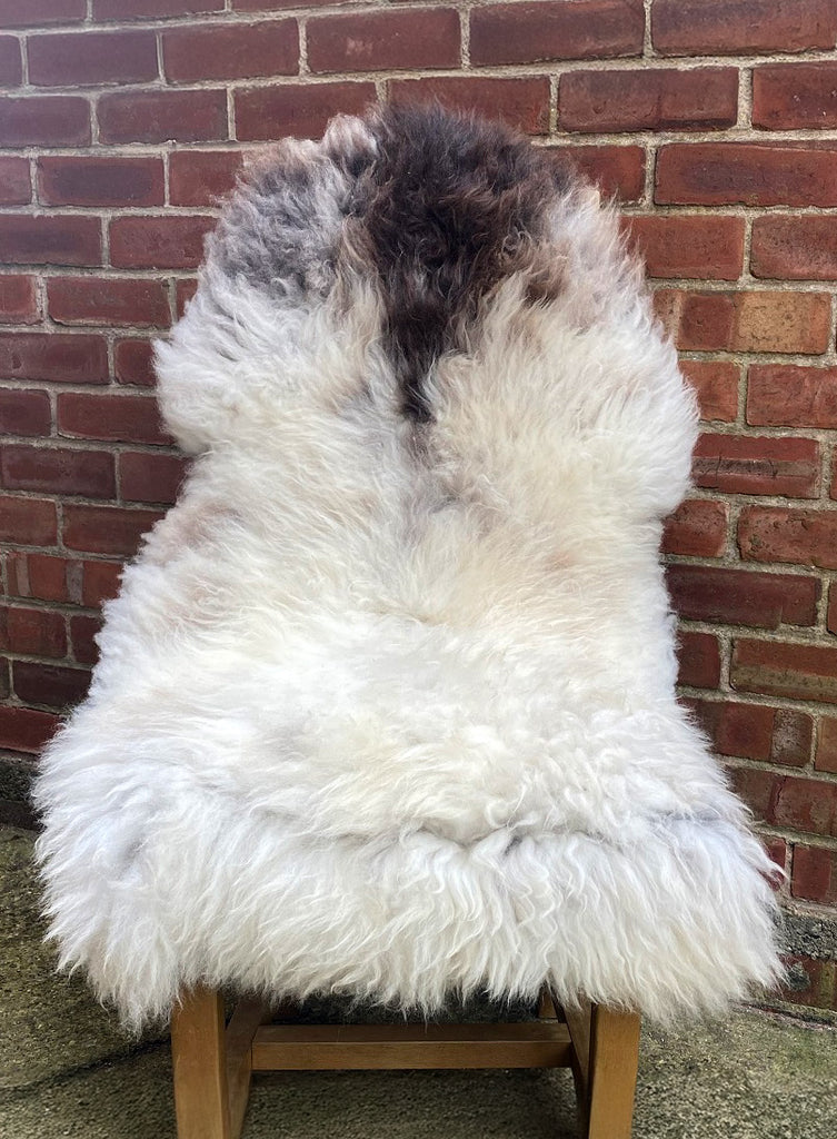 Bathilda Cream and Brown British Sheepskin Rug