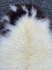 Brown and cream sheepskin close up