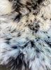 Brown and cream sheepskin rug  close up