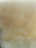 Cream sheepskin rug close up