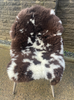 Brown and cream sheepskin rug 