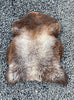 Brown and grey sheepskin rug 