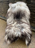 Black, white and grey sheepskin rug 