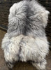 Grey and white sheepskin rug 