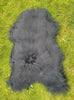 Dark Green Icelandic sheepskin rug laid flat