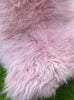 Pink Icelandic rug close up 