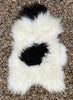 Black and white spotty Icelandic rug laid flat 