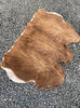 Brown short wooled triple sheepskin rug 