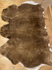 Brown short wooled triple sheepskin rug