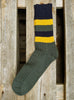 Yorkshire Made Green Stripey Wool Socks