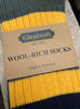 Yorkshire Made Green Stripey Wool Socks