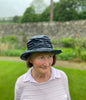 Waxed Cotton Ruched Cloche Hat