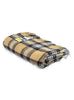 100% Wool Tartan Travel Rug - Stewart Camel