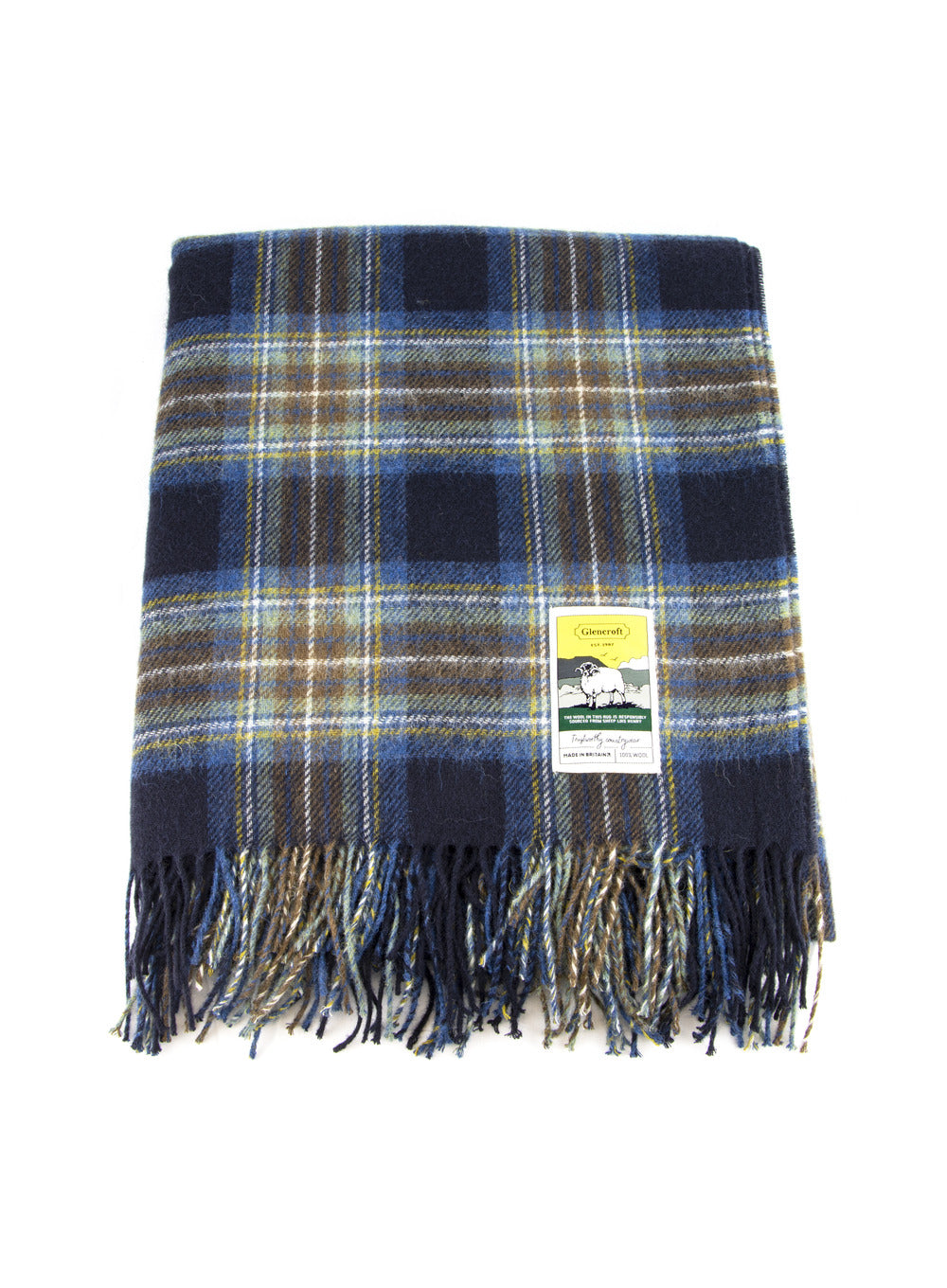 Wool Travel Rug 100% Wool Tartan Travel Rug - Holyrood