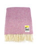 100% Wool Pink Herringbone Travel Rug Throw