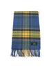 100% Cashmere Scarf Blue Yellow Tartan