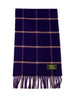 100% Cashmere Scarf Deep Purple Check