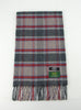 Scottish 100% Cashmere Scarf Grey Red Plaid