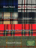 Colour swatch of six different tartan scarves