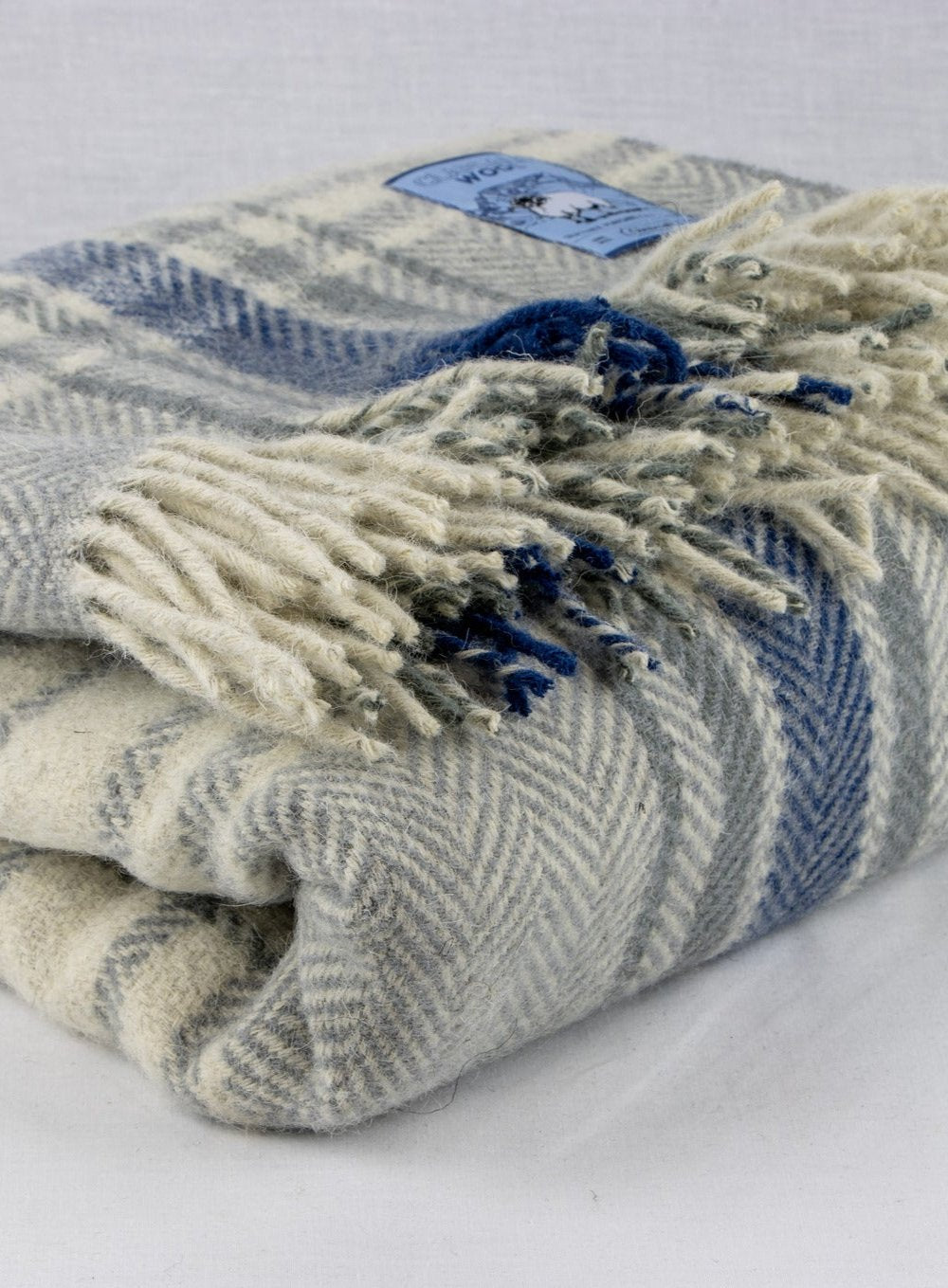 Wool Travel Rug Light Grey Dalesbred Breed Traceable Wool Travel Rug - Glencroft