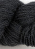 Close up of Clapdale Wool hand knit hank in dark grey colour