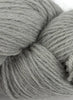 Close up of Clapdale Wool hand knit hank in light grey colour