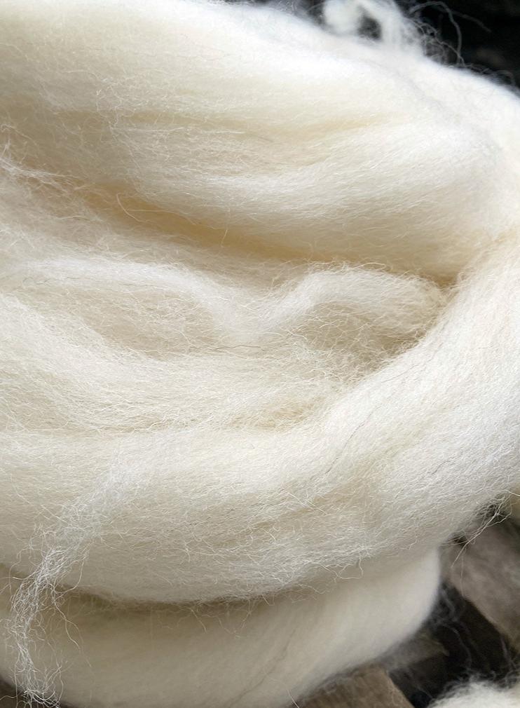 Clapdale Wool Tops - ball of carded wool