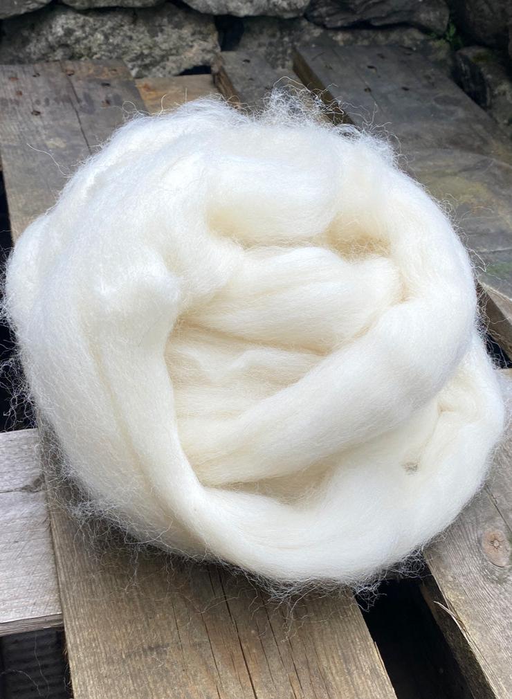 Clapdale Wool Tops - ball of carded wool