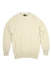 Traditional Aran Cream British Wool Jumper