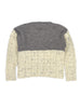 Florence Short Two-Tone British Wool Aran Cardigan