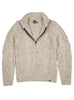 Zip Neck Aran British Wool Jumper